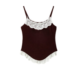 Lace Stitching Retro Tank